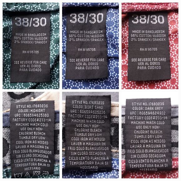 Iron Co Pants Lot of 3 Men 38 x 27 Gray Khaki Blue Straight Leg 5-Pocket Stretch - Picture 9 of 15